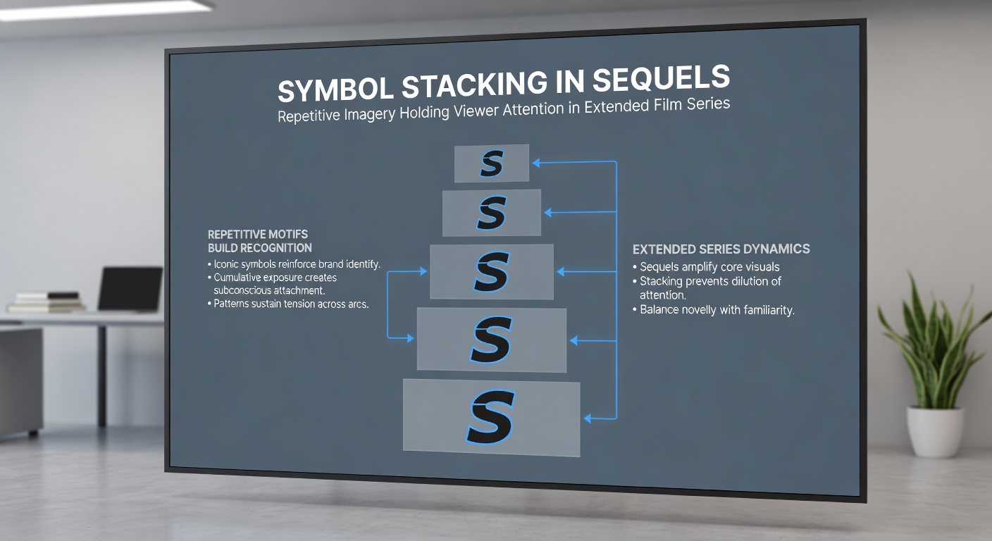 Diagram showing layered symbolic elements building viewer engagement across sequel installments